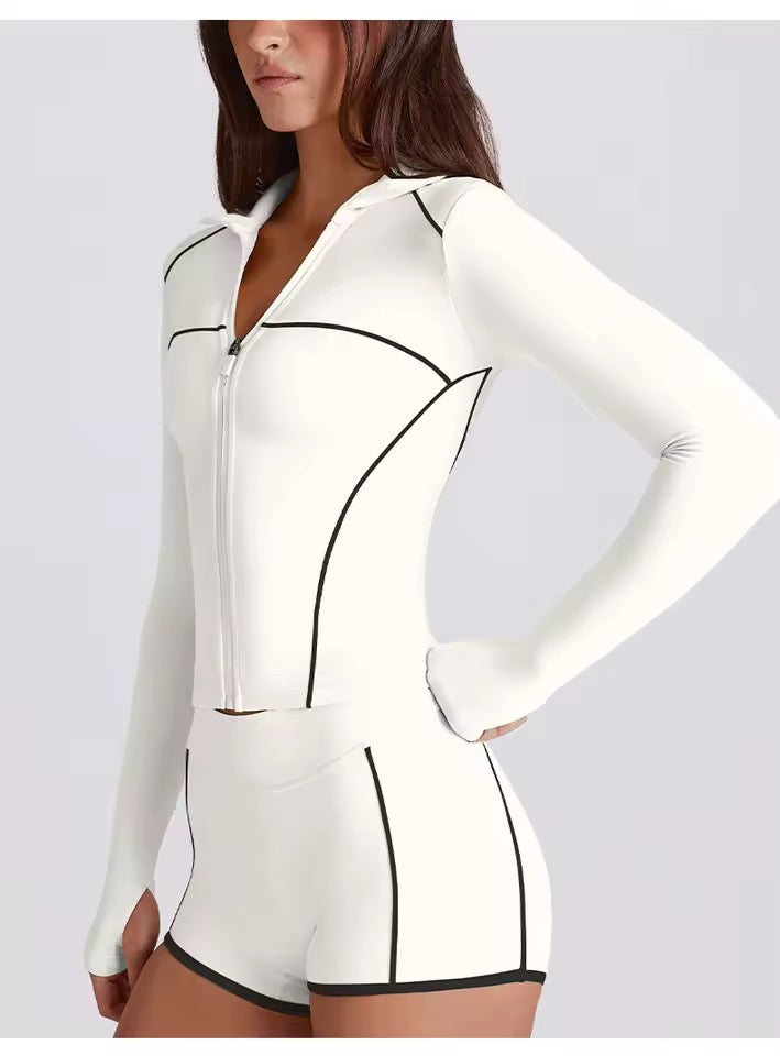 Ivy Hour Zip Blouse Set