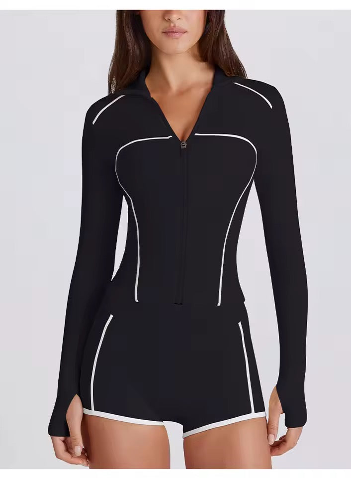 Ivy Hour Zip Blouse Set