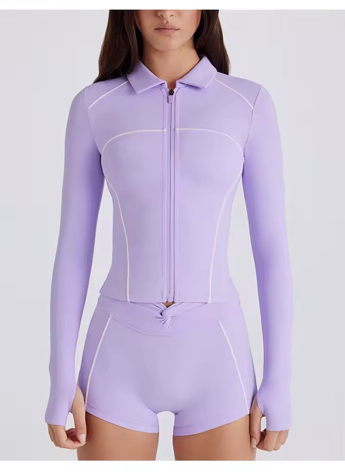 Ivy Hour Zip Blouse Set