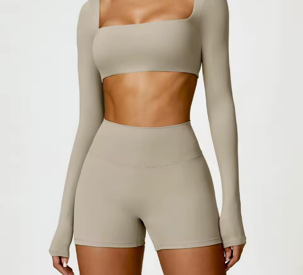 Blush Bloom Long Sleeved Sports Bra