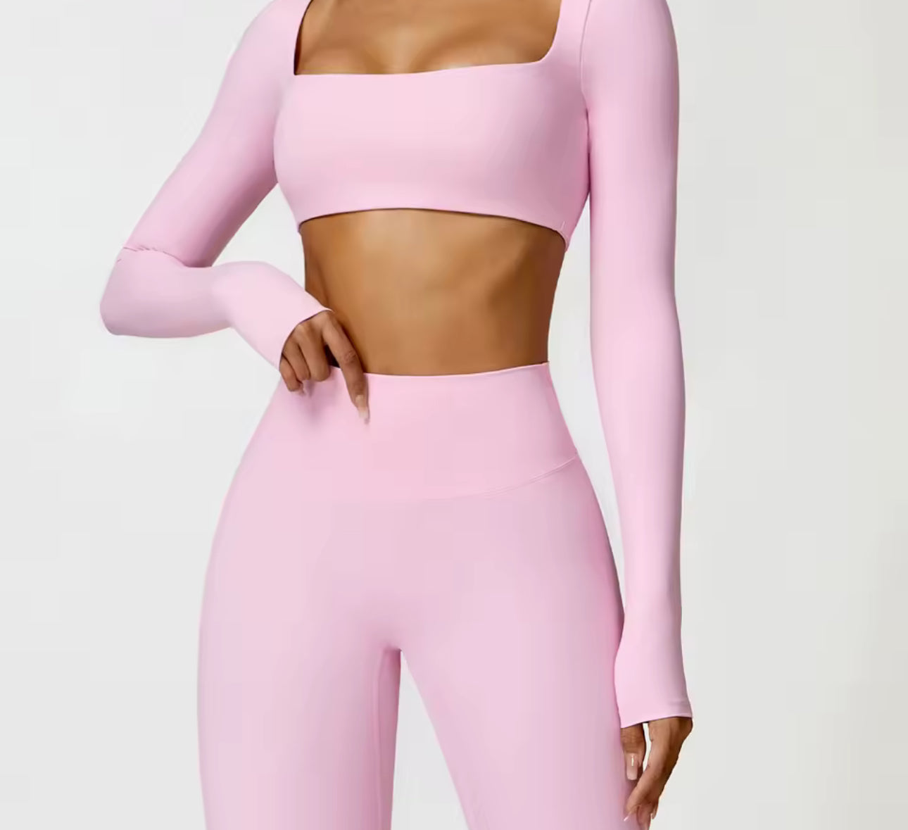 Blush Bloom Long Sleeved Sports Bra