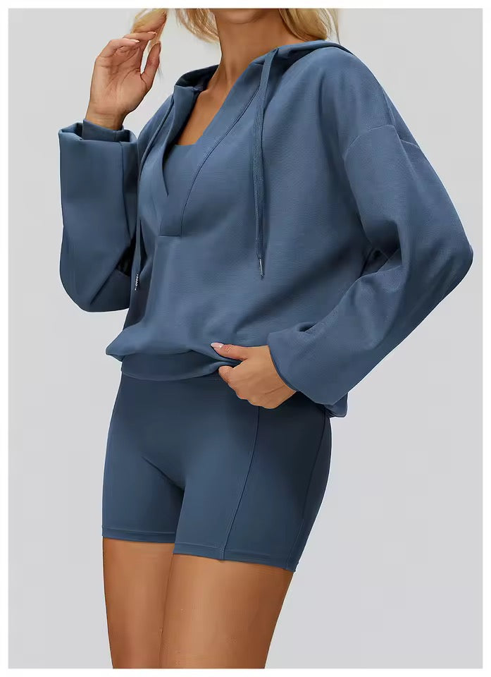 Dahlia Drift Lounge Workout Hoodie