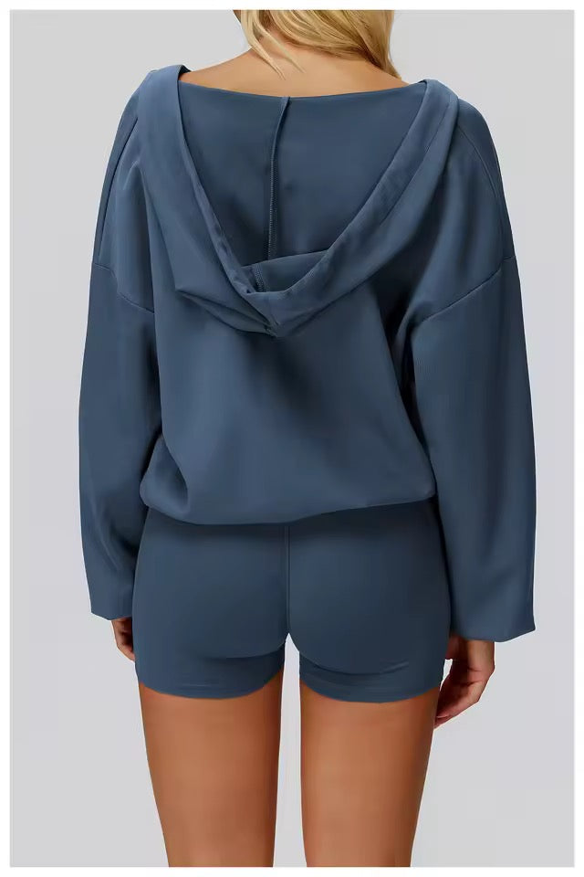 Dahlia Drift Lounge Workout Hoodie