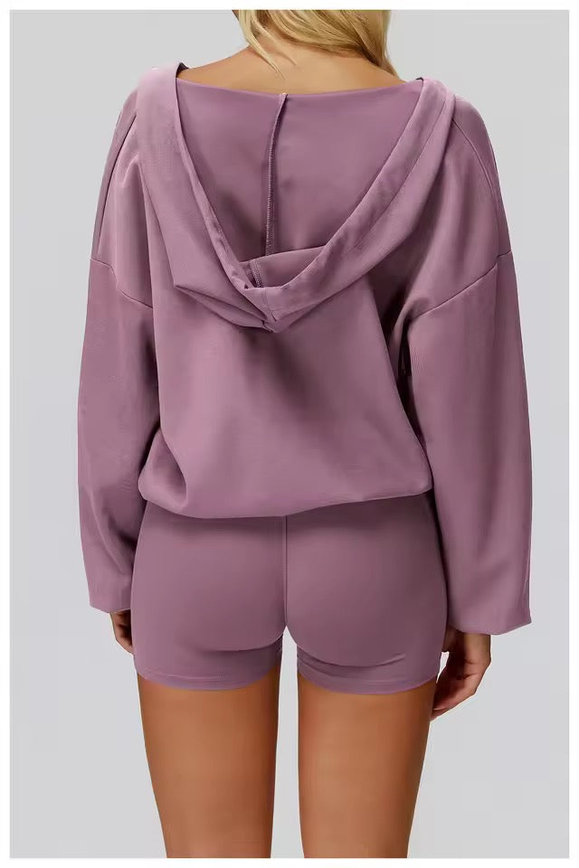 Dahlia Drift Lounge Workout Hoodie