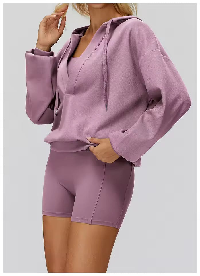 Dahlia Drift Lounge Workout Hoodie