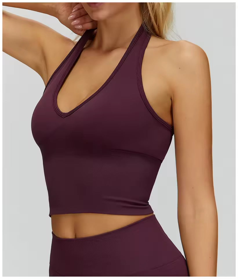 Vinesilk Halter Sports Bra